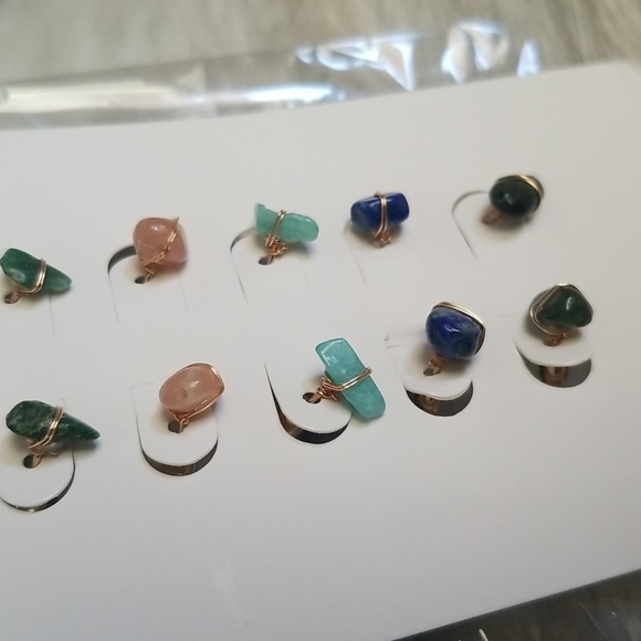 Raw Stone Earrings - Picture 2 of 8